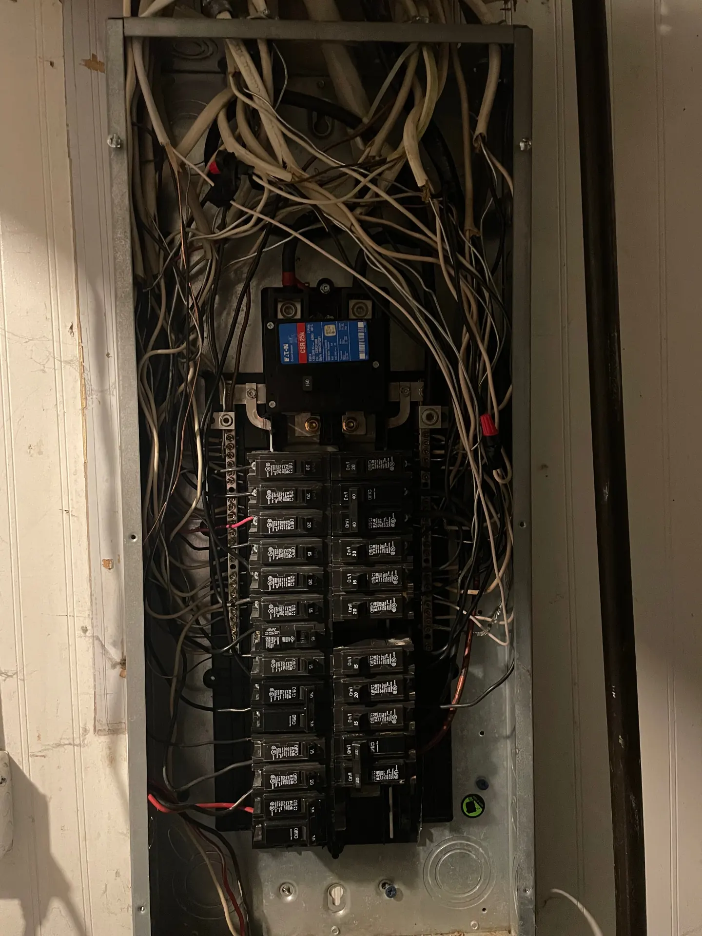 Old panel rewired & relabeled to NEC 2023 - before